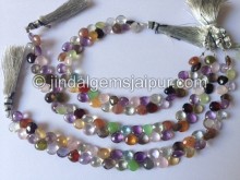 Multi Stone Faceted Heart Shape Beads